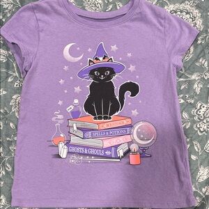 Purple Magic Cat Kids T-Shirt